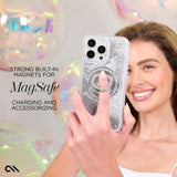 غطاء حماية CASE-MATE لهاتف iPhone 16 Pro Max بتقنية Waterfall Magsafe، فضي اللون