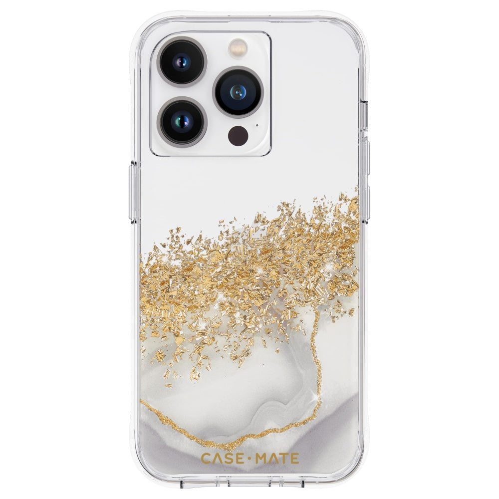 CASE-MATE iPhone 14 Pro with Antimicrobial, Anti-Scratch - Karat Marble