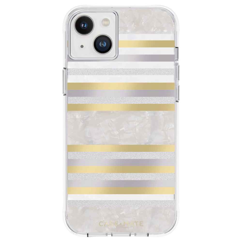 CASE-MATE iPhone 14 Plus Pearl Stripes With MagSafe With Antimicrobial