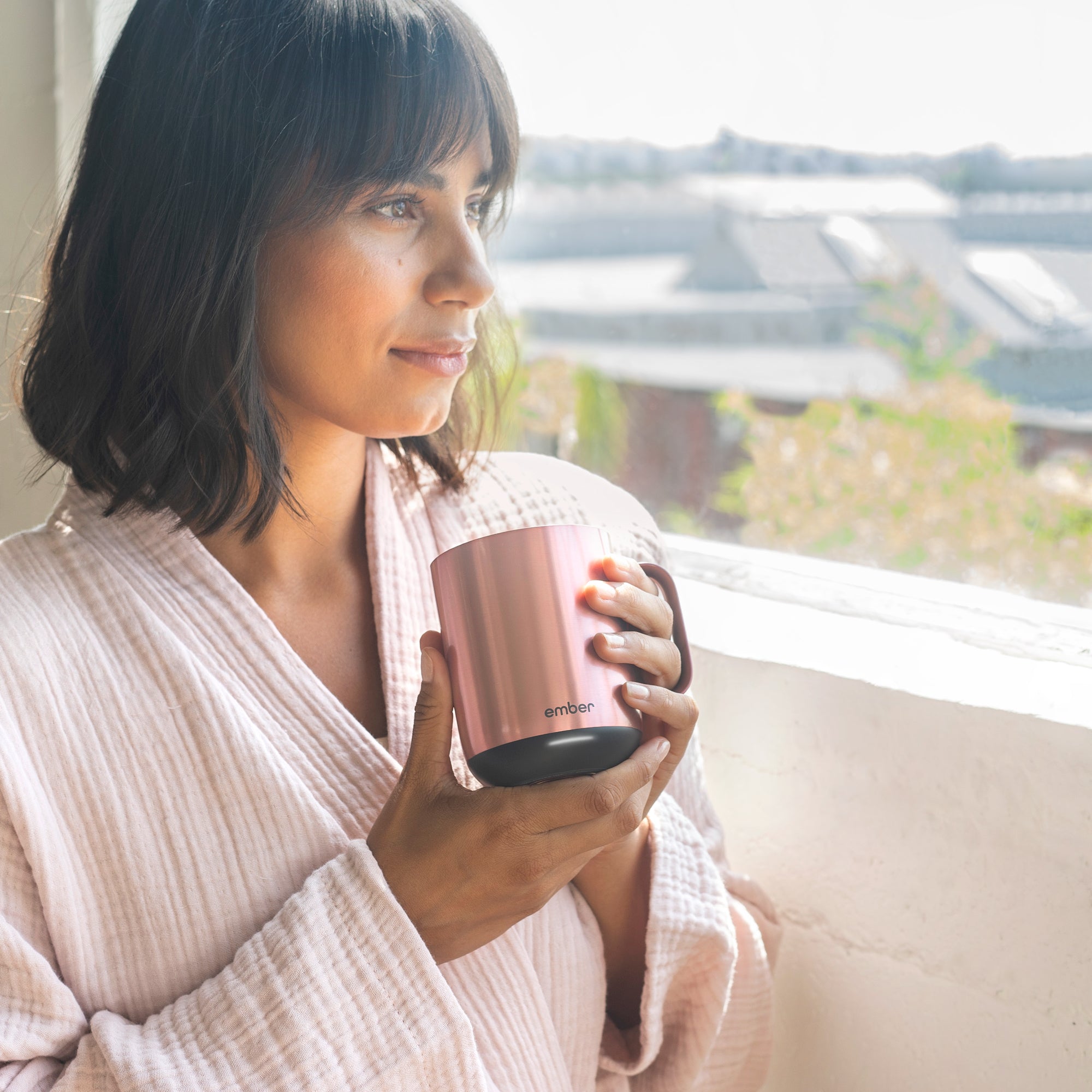 كوب إمبر 2 من المجموعة المعدنية، سعة 295 مل / 10 أونصة، لون ذهبي وردي، قابس بريطاني