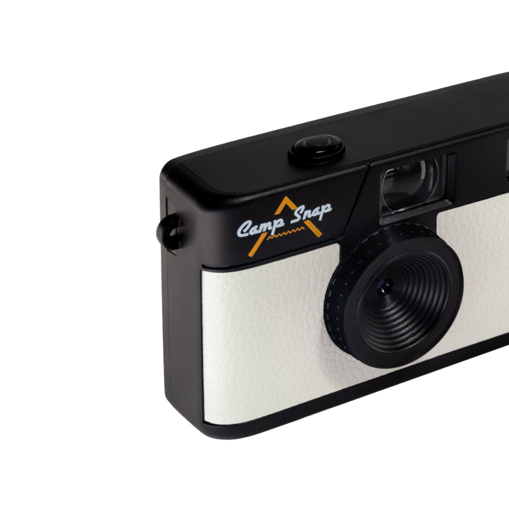 Camp Snap V105 Screen-Free Digital Camera | 8MP Point-and-Shoot Vintage Style, LED Flash, Rechargeable Battery, 500 Photos per charge, Includes 4GB Micro SD Card, for Kids and Adults, Arctic White
