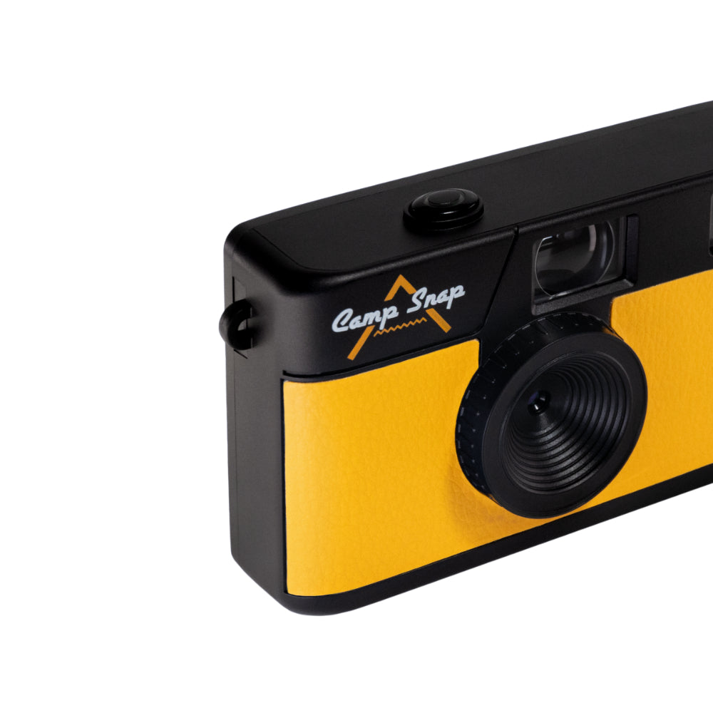 Camp Snap V105 Screen-Free Digital Camera | 8MP Point-and-Shoot Vintage Style, LED Flash, Rechargeable Battery, 500 Photos per charge, Includes 4GB Micro SD Card, for Kids and Adults, Sunbeam Yellow