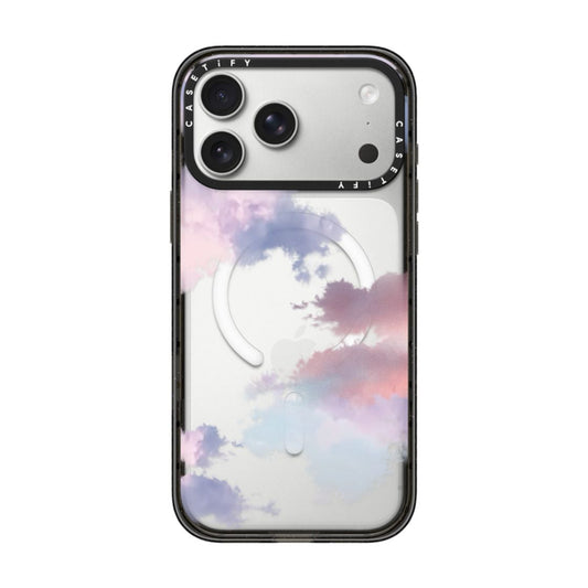 Casetify IMPACT Case w/ Magsafe for Apple iPhone 17 Pro Max 6.9" 2025| 8.2-Ft Drop Protection, Fashion Cover, Instagrammable, Slim & Lightweight, Eco-Friendly, Wireless Charging - Clouds/Black