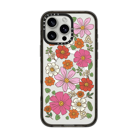 جراب CASETIFY المقاوم للصدمات لهاتف iPhone 16 Pro مع تقنية MagSafe ونقشة زهور الحدائق