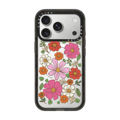 CASETIFY Iphone 17 Pro Impact Case Magsafe Garden Florals - Black