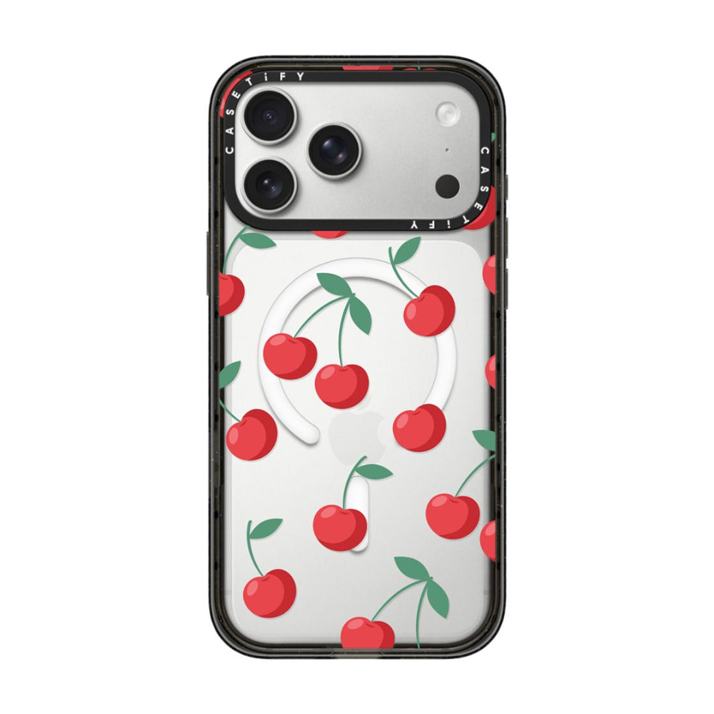 CASETIFY Iphone 17 Pro Max Impact Case Magsafe Cherries - Black