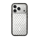CASETiFY iPhone 18 Pro Compact Case | MagSafe Compatible, 4-Ft Drop Protection, 2x Military Grade, Slim Lightweight Case, Raised Bezel & Camera Ring, Charm-Ready - Black Frame / Polka Hearts