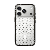 CASETiFY iPhone 18 Pro Compact Case | MagSafe Compatible, 4-Ft Drop Protection, 2x Military Grade, Slim Lightweight Case, Raised Bezel & Camera Ring, Charm-Ready - Black Frame / Polka Hearts