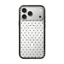 CASETiFY iPhone 18 Pro Max Compact Case | MagSafe Compatible, 4-Ft Drop Protection, 2x Military Grade, Slim Lightweight Case, Raised Bezel & Camera Ring, Charm-Ready - Black Frame / Polka Hearts