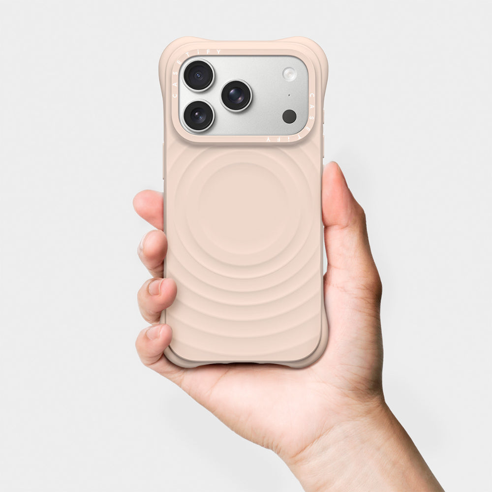 CASETiFY iPhone 18 Pro Max The Ripple Case | MagSafe Compatible, 6.6-Ft Drop Protection, Premium Soft-Touch Silicone, Anti-Static Coating, Raised Screen & Camera Edges, Slim Gri - Oat