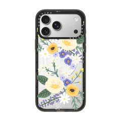 CASETIFY Iphone 17 Pro Max Impact Case Magsafe Veronica Violet Floral - Black