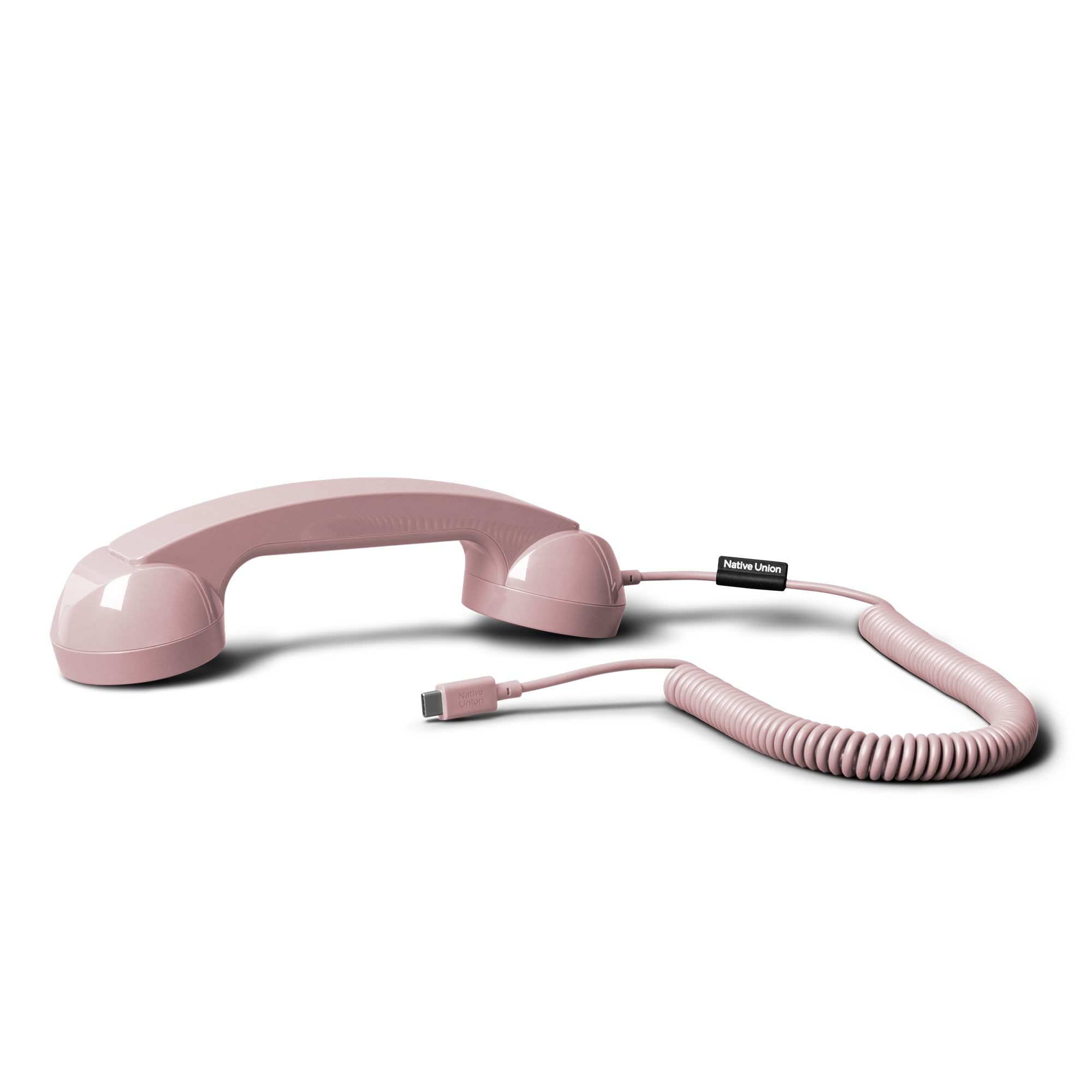Native Union Pop Phone Alarm Retro Handset USB-C, Plug and Talk Connection, Hi-Quality Microphone and Speaker, Less Radiation, for iPhone 17/16/15 Tablets MacBooks Laptops w/ USB-C port