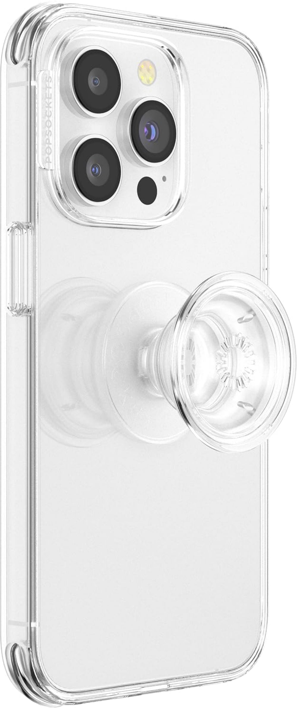 PopSockets PopGrip Standard| Gel Phone Grip & KickStand, Cemovable Ceusable Washable, Works with  Smooth Hard Plastic Case, Easy Remove Top for Wireless Charging - Clear