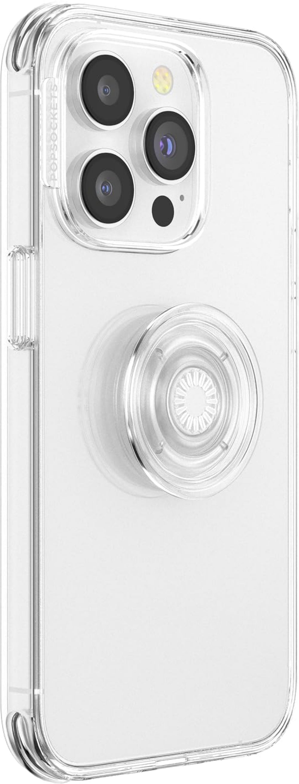 PopSockets PopGrip Standard| Gel Phone Grip & KickStand, Cemovable Ceusable Washable, Works with  Smooth Hard Plastic Case, Easy Remove Top for Wireless Charging - Clear