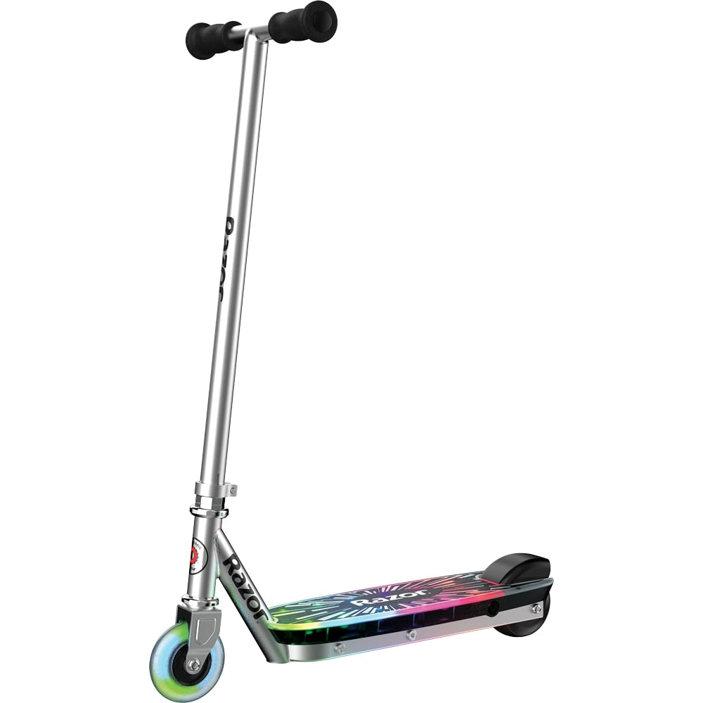Razor Electric Kid Scooter ColorRave, 12km/h, Rechargeable w/ 40 Minutes Battery Life, Super Fun, Safe & Stable, Sturdy & Stylish, Up to 55kg Rider Weight, Age 8+