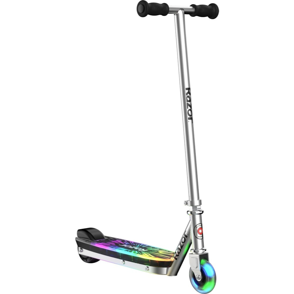 Razor Electric Kid Scooter ColorRave, 12km/h, Rechargeable w/ 40 Minutes Battery Life, Super Fun, Safe & Stable, Sturdy & Stylish, Up to 55kg Rider Weight, Age 8+