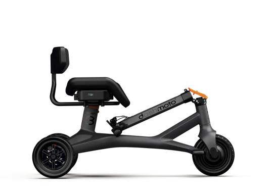 Dashmoto Dash 3| Mobility Electric Scooter, 3-Wheel Foldable, Lightweight Carbon Fiber Body with Seat, for Adults or Elderly, Travel Friendly w/ Easy Removable TSA-Approved Battery - Carbon Black