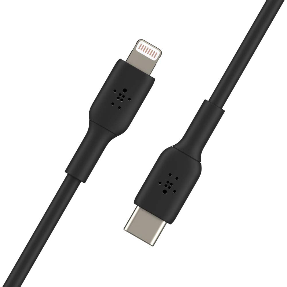 كابل BELKIN BoostCharge USB-C مع موصل Lightning بطول متر واحد - أسود