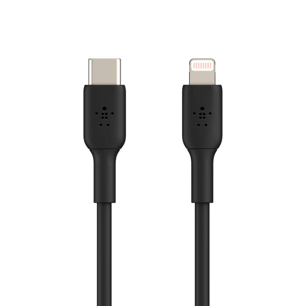 كابل BELKIN BoostCharge USB-C مع موصل Lightning بطول متر واحد - أسود