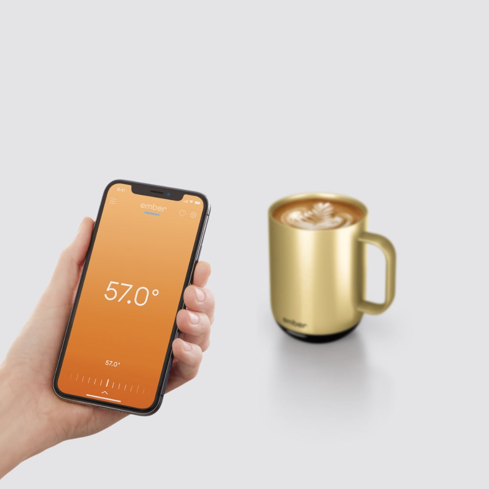 EMBER Mug 2 Metallic Collection 10 Oz / 295 ML Gold Uk Plug