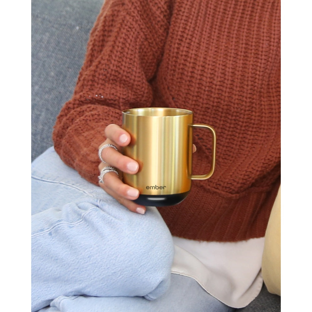 EMBER Mug 2 Metallic Collection 10 Oz / 295 ML Gold Uk Plug