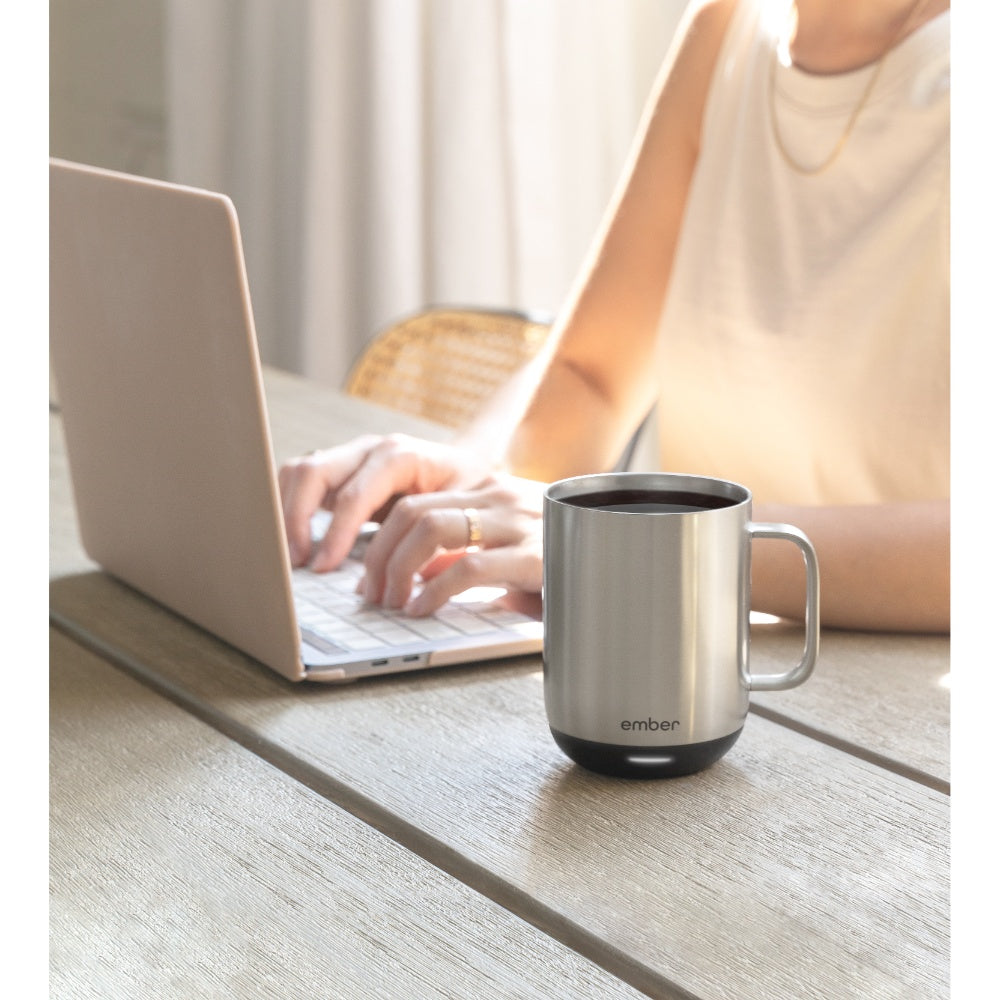 EMBER Mug 2 Metallic Collection 10 Oz / 295 ML Stainless Steel Uk Plug