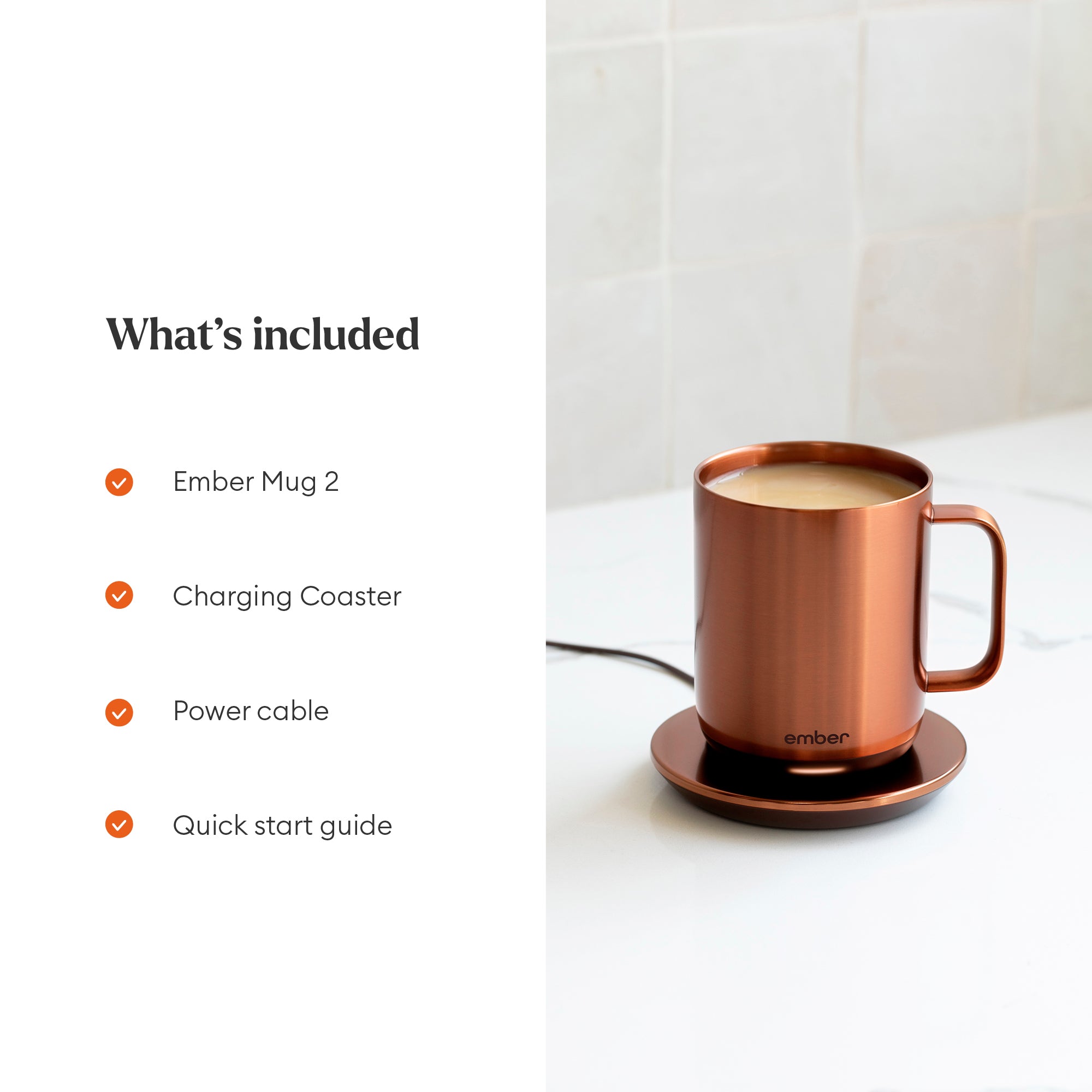 EMBER Mug 2 Metallic Collection 10 Oz / 295 ML Copper Uk Plug