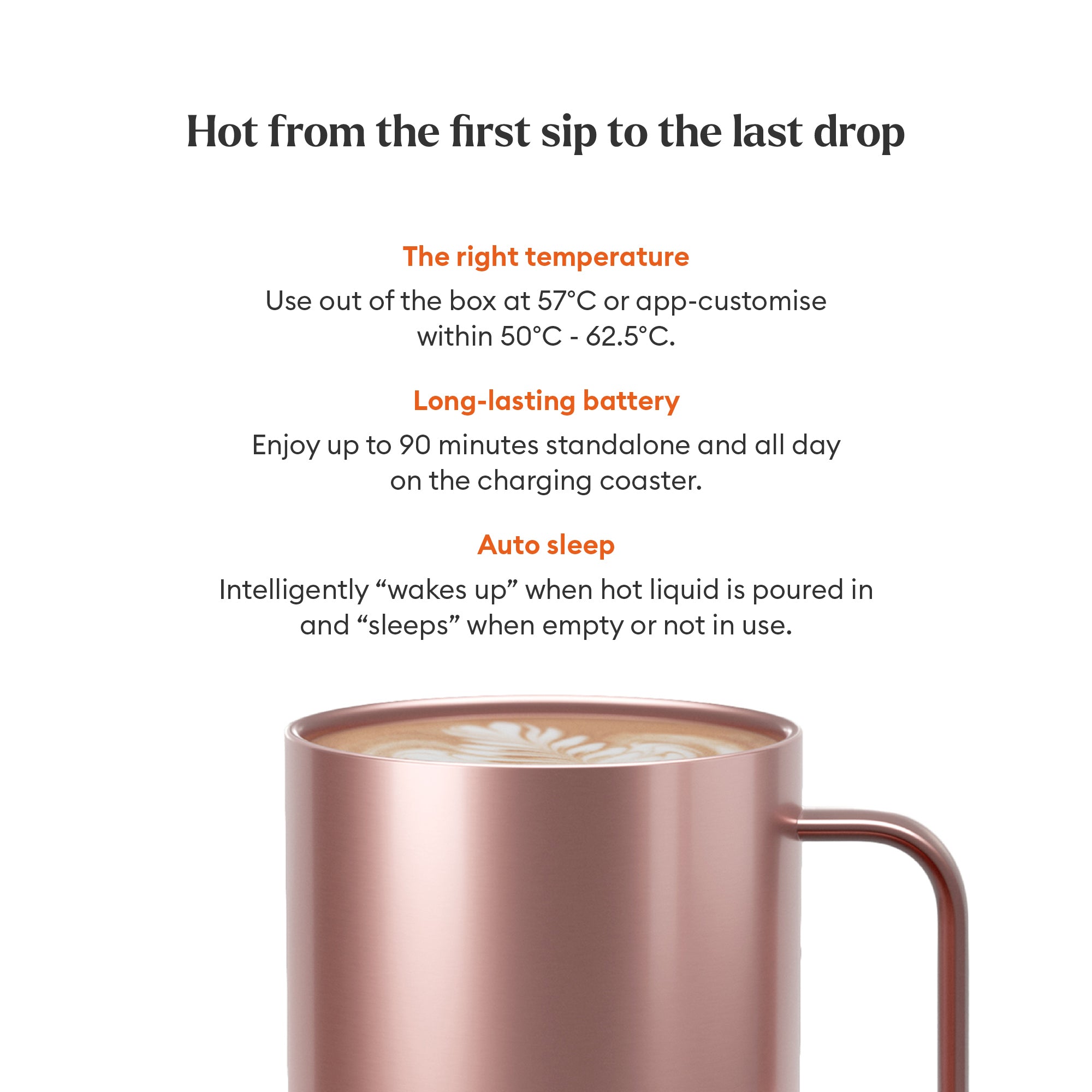 كوب إمبر 2 من المجموعة المعدنية، سعة 295 مل / 10 أونصة، لون ذهبي وردي، قابس بريطاني