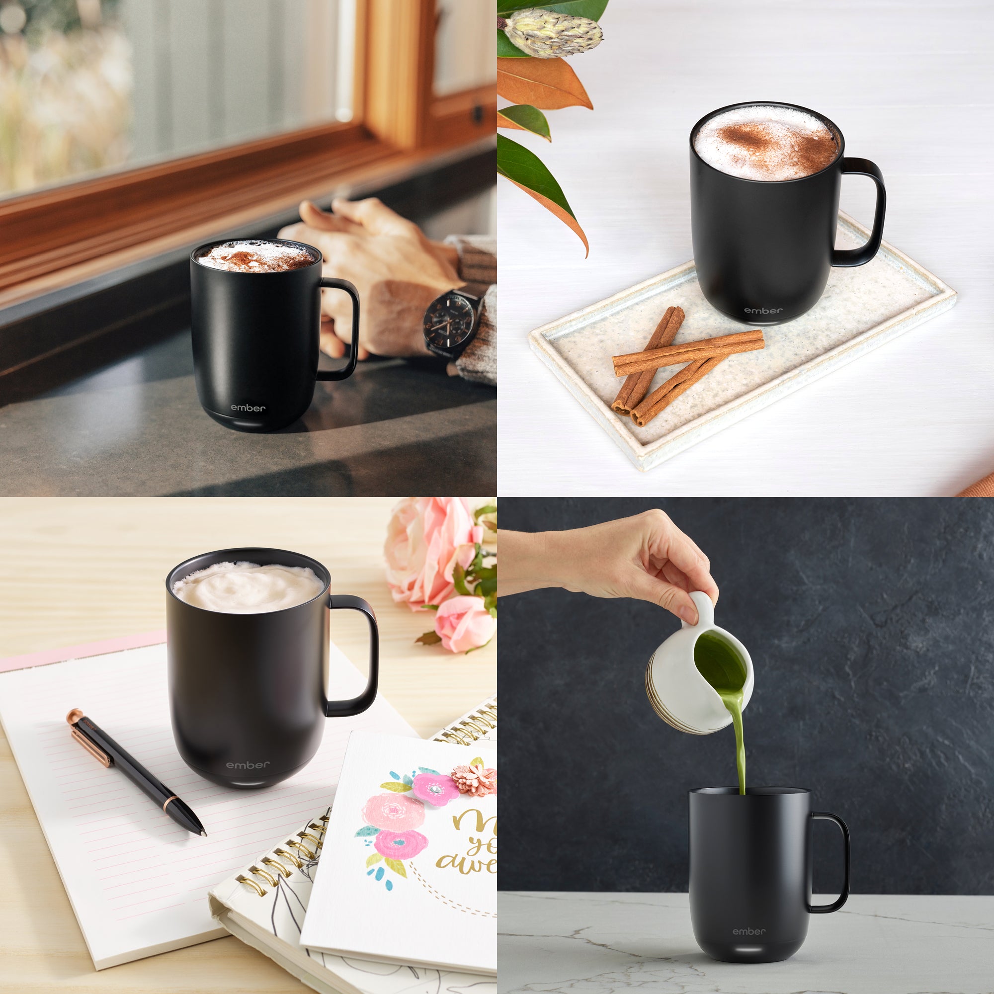 EMBER Mug 2 Temperature Control Mug 14 Oz / 414 ML Black Uk Plug