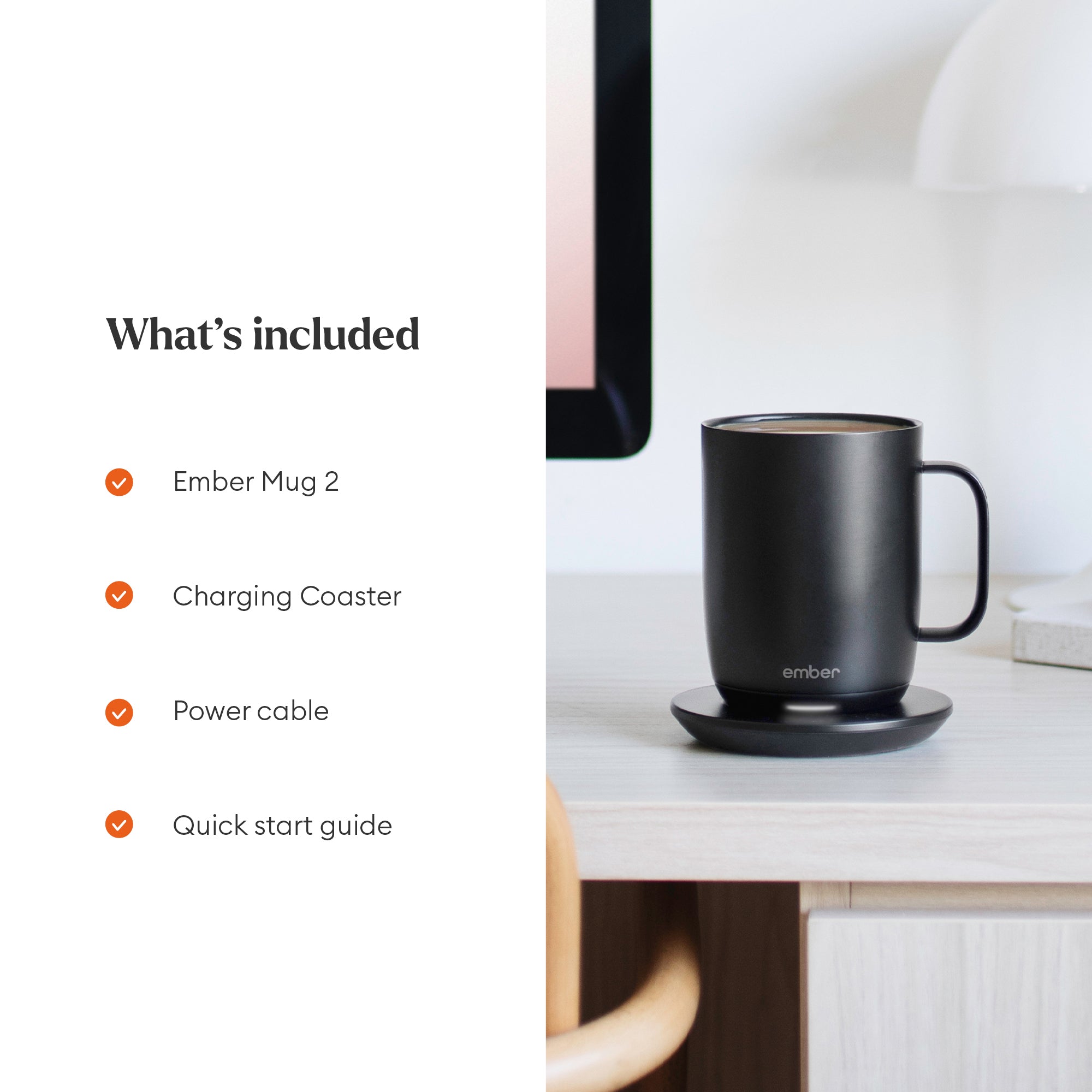 EMBER Mug 2 Temperature Control Mug 14 Oz / 414 ML Black Uk Plug