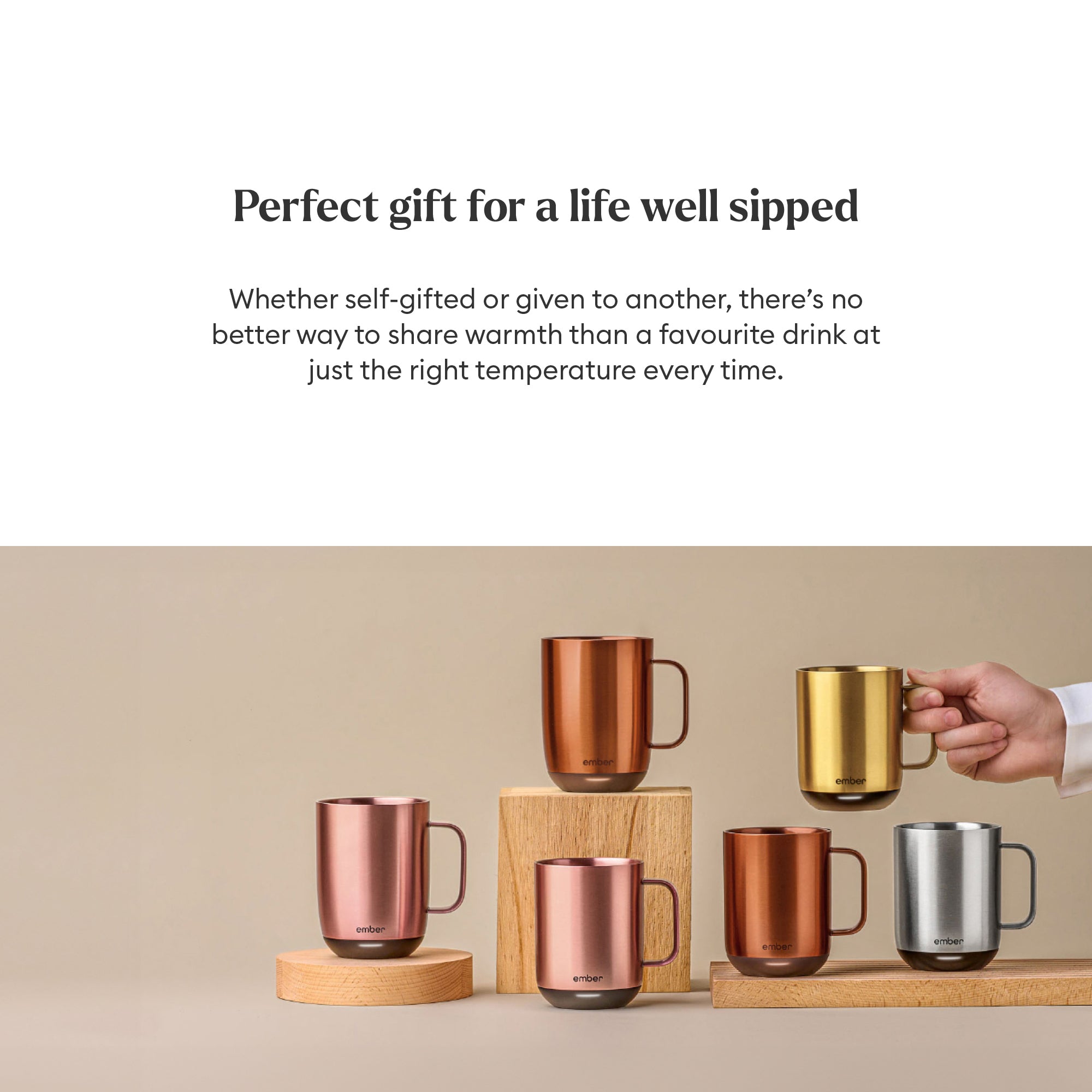 EMBER Mug 2 Metallic Collection 14O z / 414 ML Copper Uk Plug