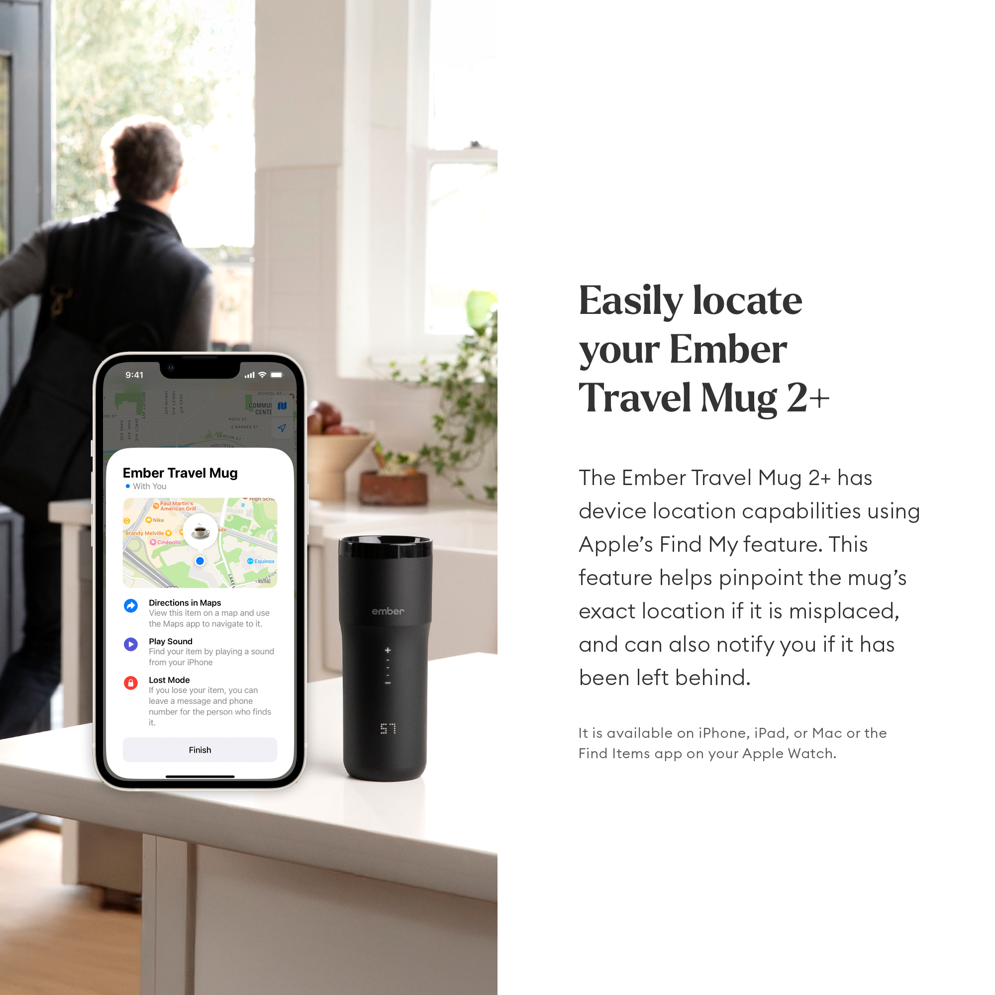 EMBER Travel Mug 2 Plus Temperature Control 12 Oz / 355 ML Black Uk Plug