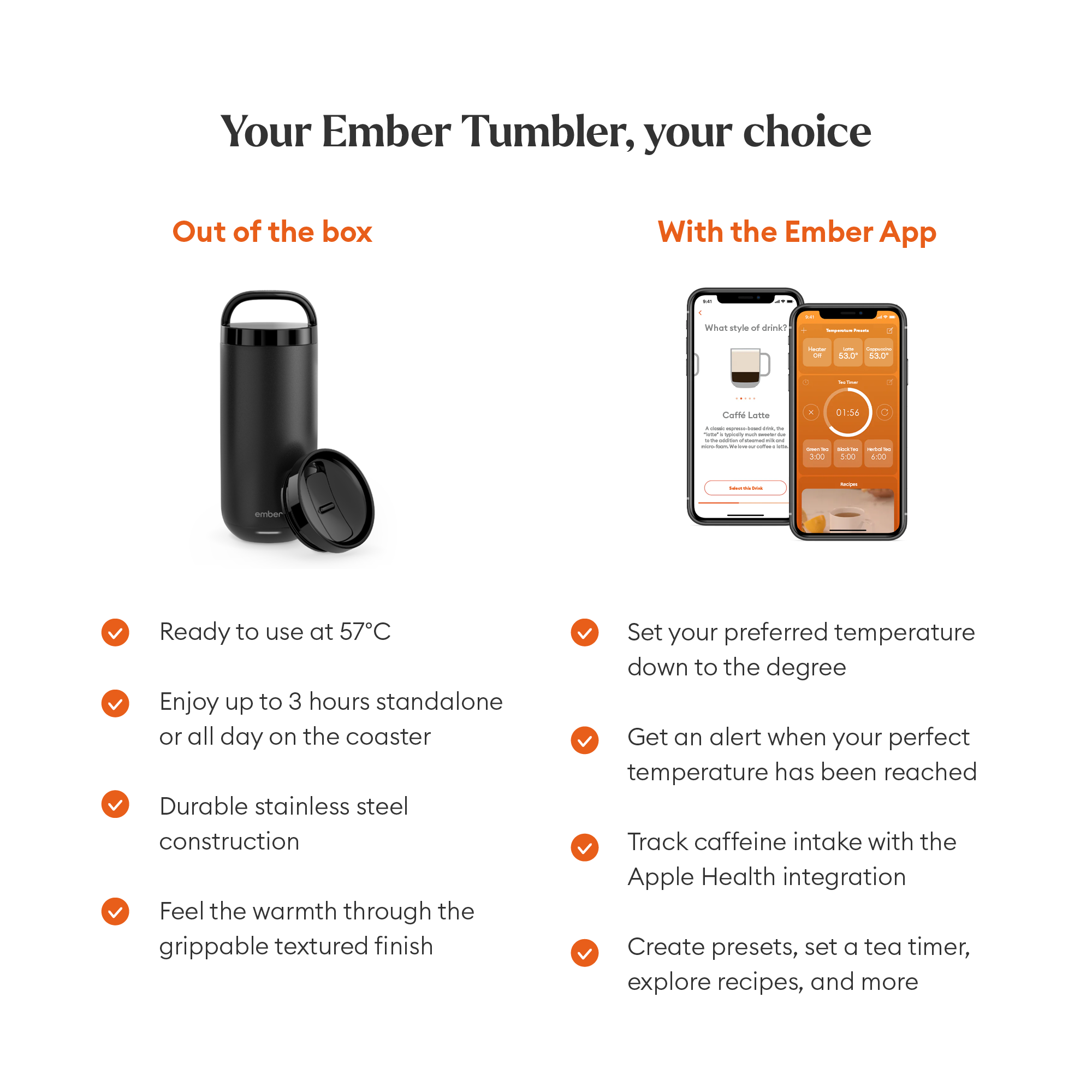 كوب إمبر للتحكم في درجة الحرارة، سعة 473 مل / 16 أونصة، أسود اللون، مزود بقابس بريطاني