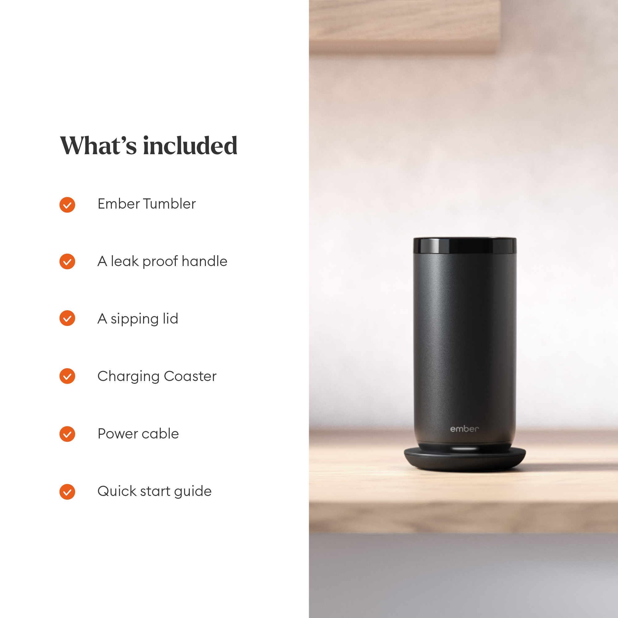 كوب إمبر للتحكم في درجة الحرارة، سعة 473 مل / 16 أونصة، أسود اللون، مزود بقابس بريطاني