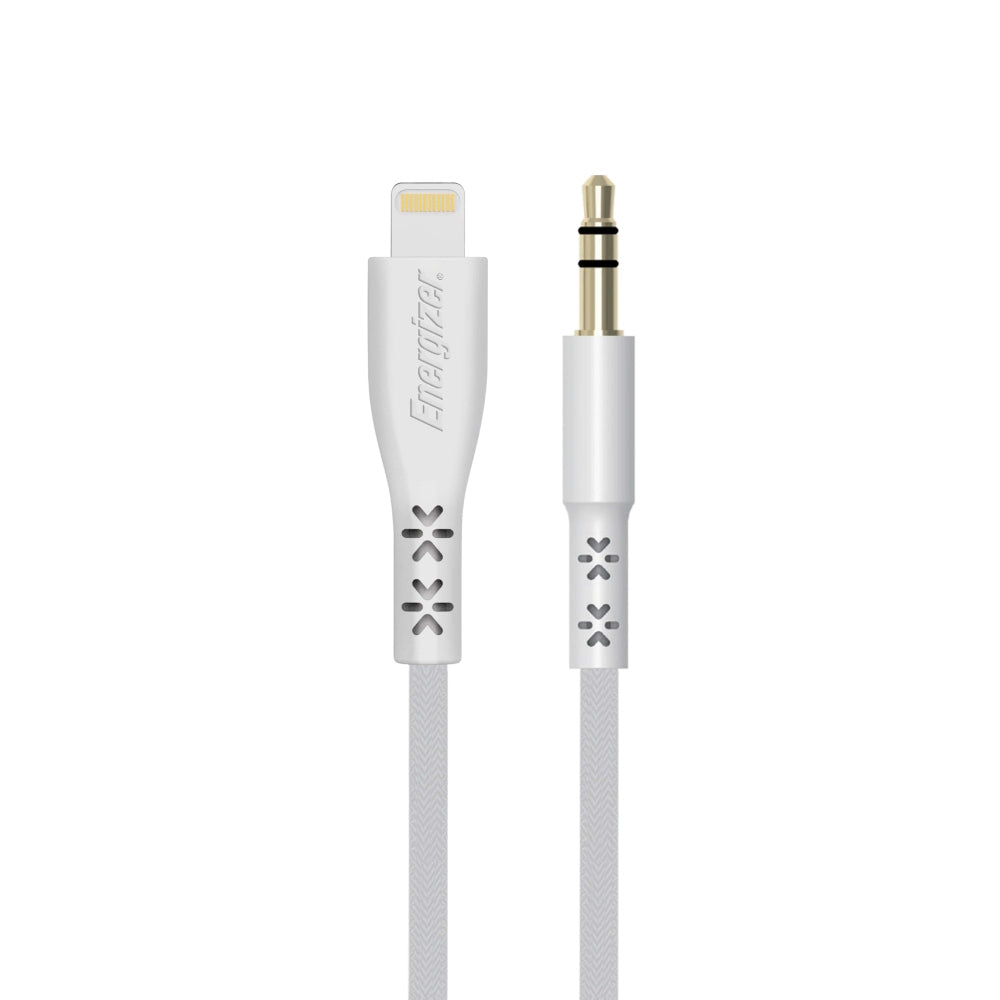 ENERGIZER Audio 3.5mm Cable With Lightning Connector 1.5M - White