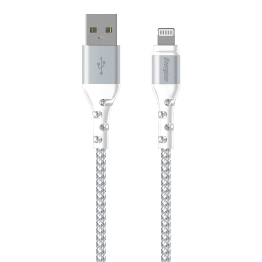 ENERGIZER Cable USB-A to Lightning Braided Cable 2M - White
