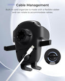 iOttie Easy One Touch 6 Dash & Windshield Mount, Universal Car Phone Holder, Telescopic Arm, Strong Suction Cup, Cable Organizer, Black
