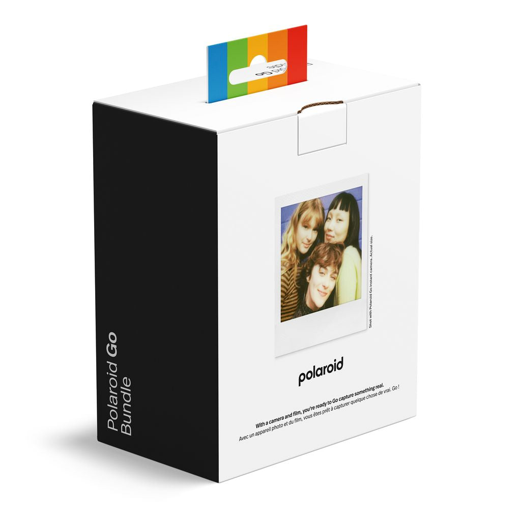 Polaroid Go Gen 3 Instant Camera Bundle | World's Smallest Analog Camera + 8 Color Films, Selfie Mirror, Self-Timer, Double Exposure, Powerful Flash, USB-C Rechargeable, for Kids & Adults, Black