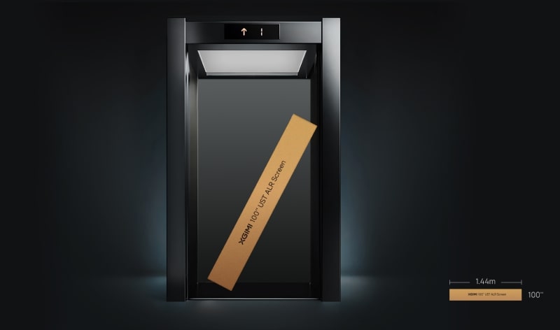 XGIMI 100"ALR Screen|Ambient Light Rejecting Screen, Enhanced Image and Colour Quality, Hi-Resolution, 8K Support, For UST projectors like Aura 2