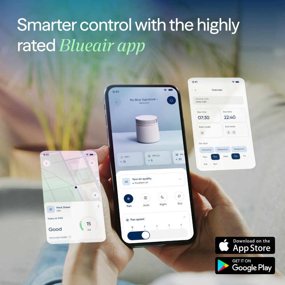 جهاز تنقية الهواء بلو إير، أزرق 4.0، كبير، رمادي فاتح