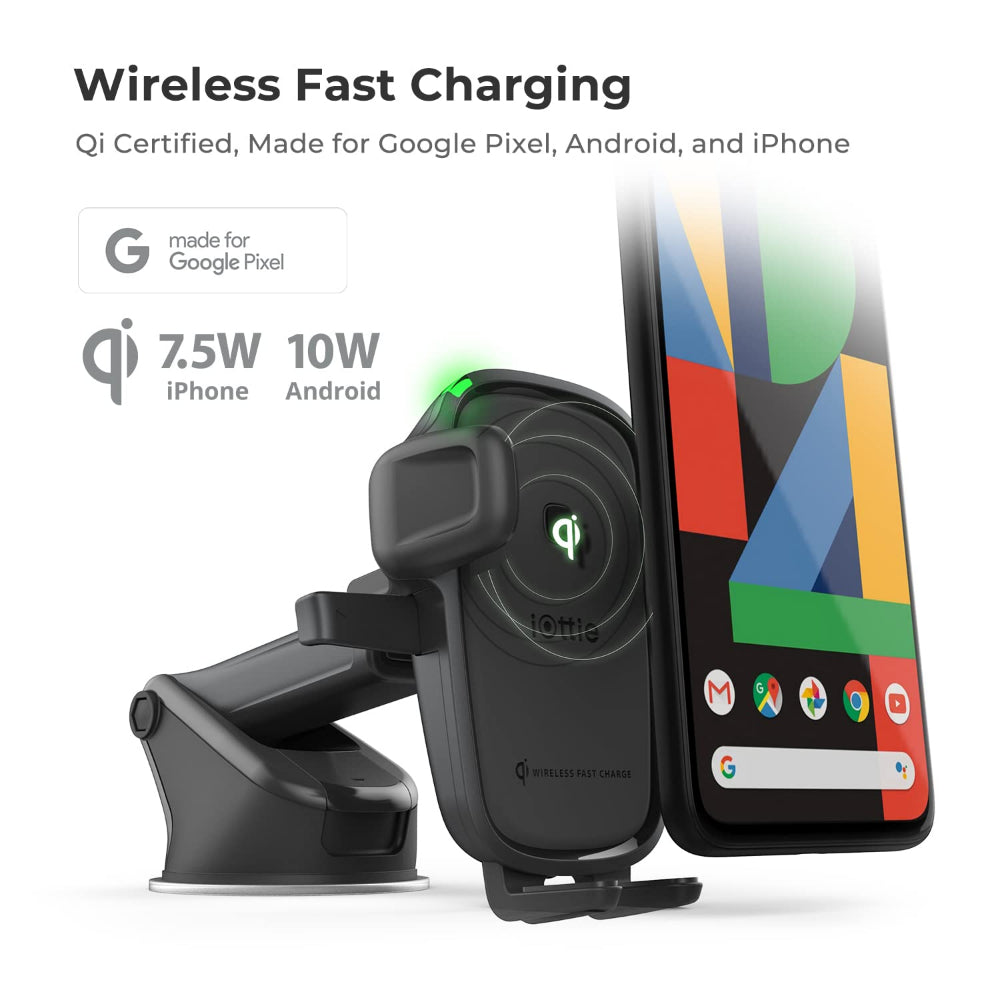 IOTTIE Easy One Touch Wireless 2 Dash/Windshield Mount - Black