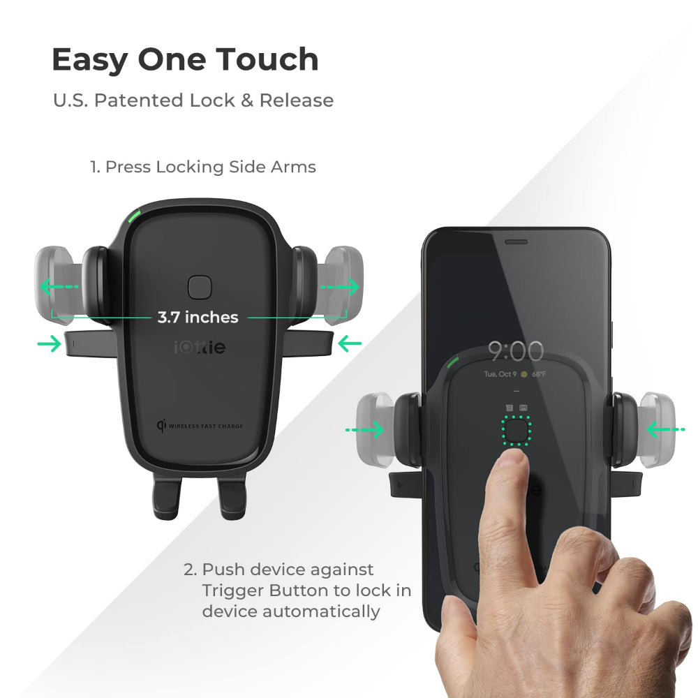 IOTTIE Easy One Touch Wireless 2 Dash/Windshield Mount - Black