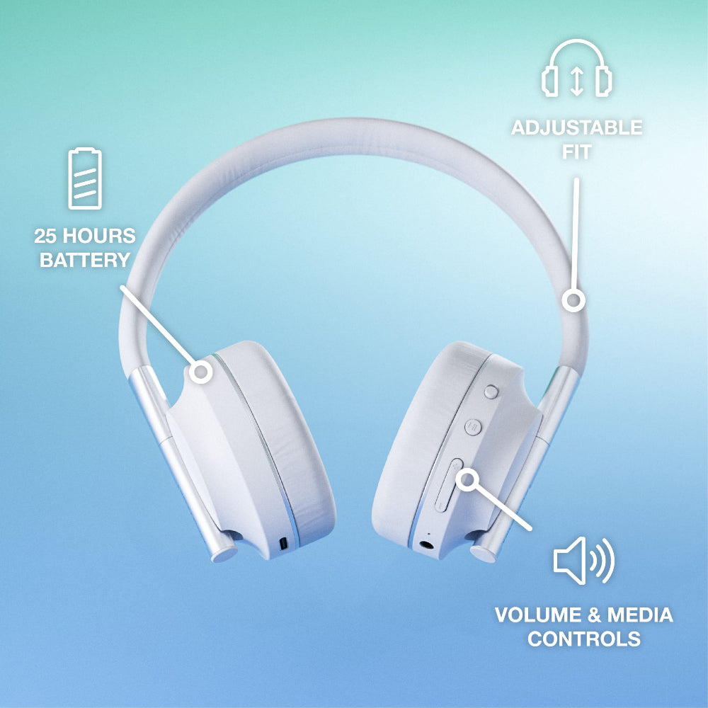 HAPPY PLUGS Play Youth Wireless Headphones - White