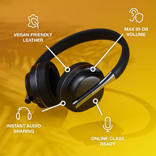 HAPPY PLUGS Play Youth Wireless Headphones - Black