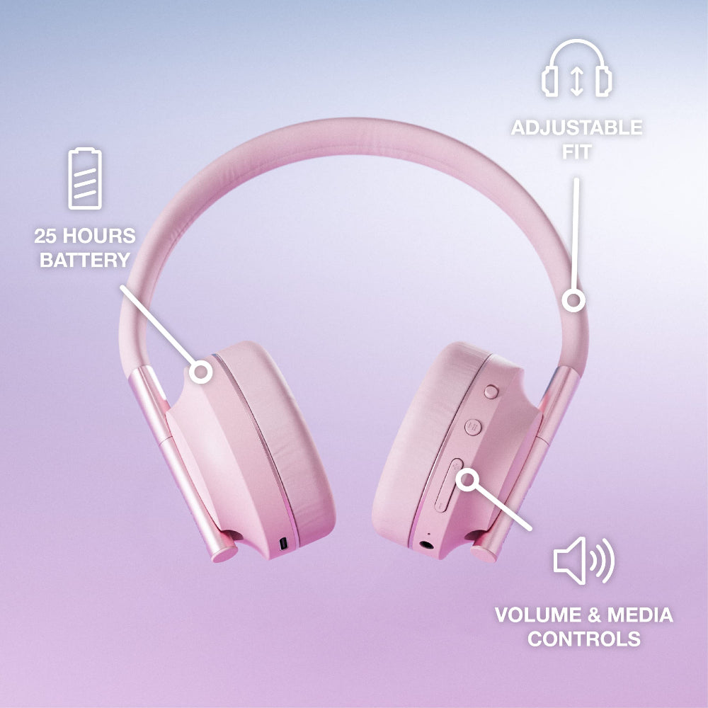 HAPPY PLUGS Play Youth Wireless Headphones - Pink Gold