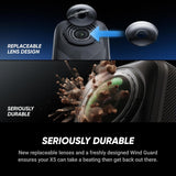Insta360 X5 Motorcycle Bundle| 15M Waterproof 8K 360 Action Camera, Dual 1/1.28" Sensor, Low Light Capture, Wind Guard, Replaceable Lens, 185 Mins Battery Life, AI Editing, Auto Stabilization - Black
