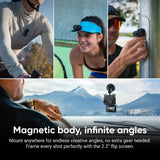 كاميرا الحركة Insta360 GO 3S 4K ذات الزاوية الواسعة باللون الأسود الليلي