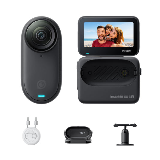 كاميرا الحركة Insta360 GO 3S 4K ذات الزاوية الواسعة باللون الأسود الليلي