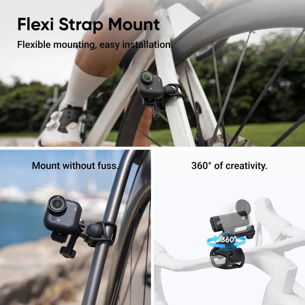 Insta360 GO Ultra Premium Cycling Bundle Midnight Black - Tiny 4K Cam, Lightweight & Portable, Low Light Excellence, Mount Anywhere, FlowState Stabilization, 200 Min Battery Life