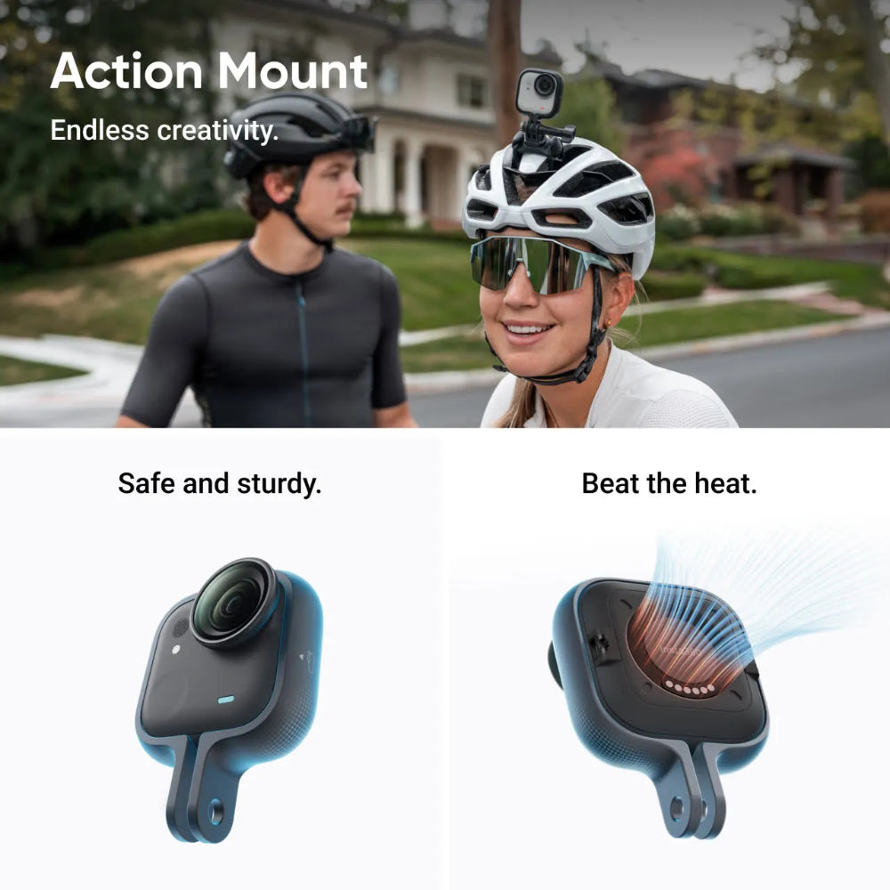 Insta360 GO Ultra Premium Cycling Bundle Midnight Black - Tiny 4K Cam, Lightweight & Portable, Low Light Excellence, Mount Anywhere, FlowState Stabilization, 200 Min Battery Life